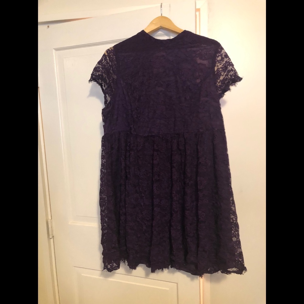 torrid Purple Lace Short Sleeve Dress
